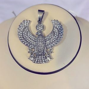 New Stainless Steel Silver Plated Rhinestone CZ Fashion Pendant